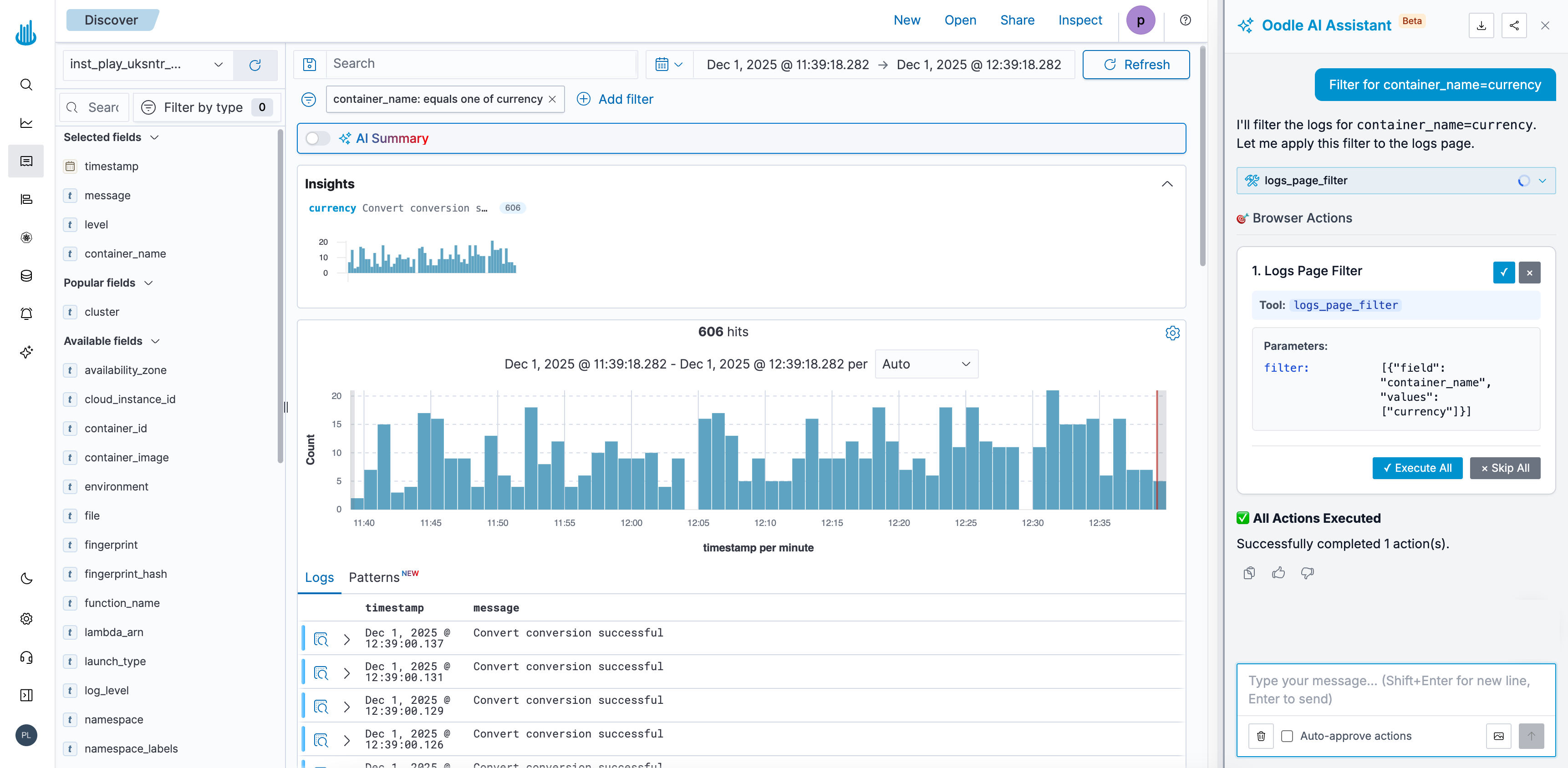 AI Assistant Filtering Logs