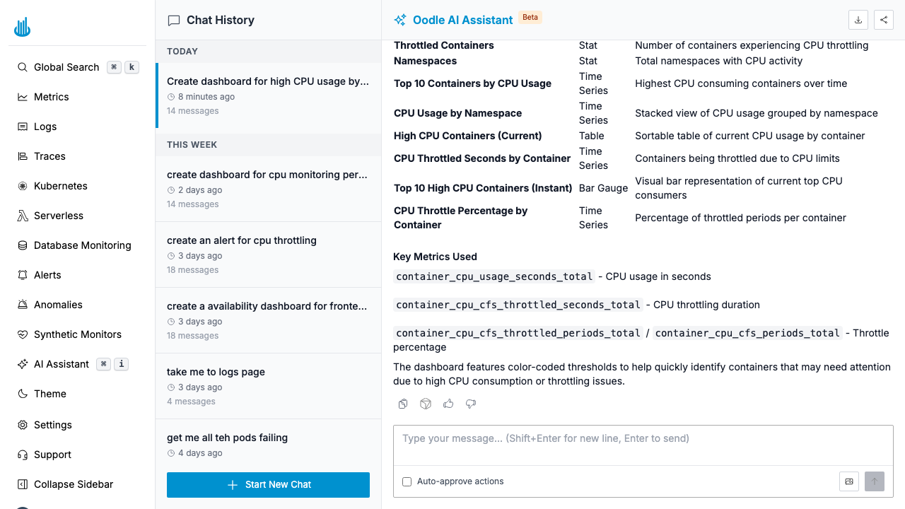 AI Canvas completed conversation