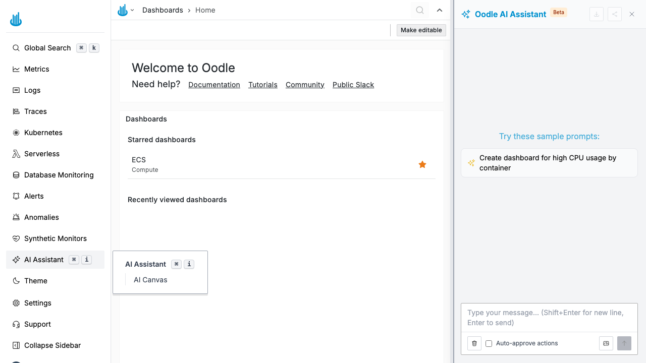 AI Assistant sidebar