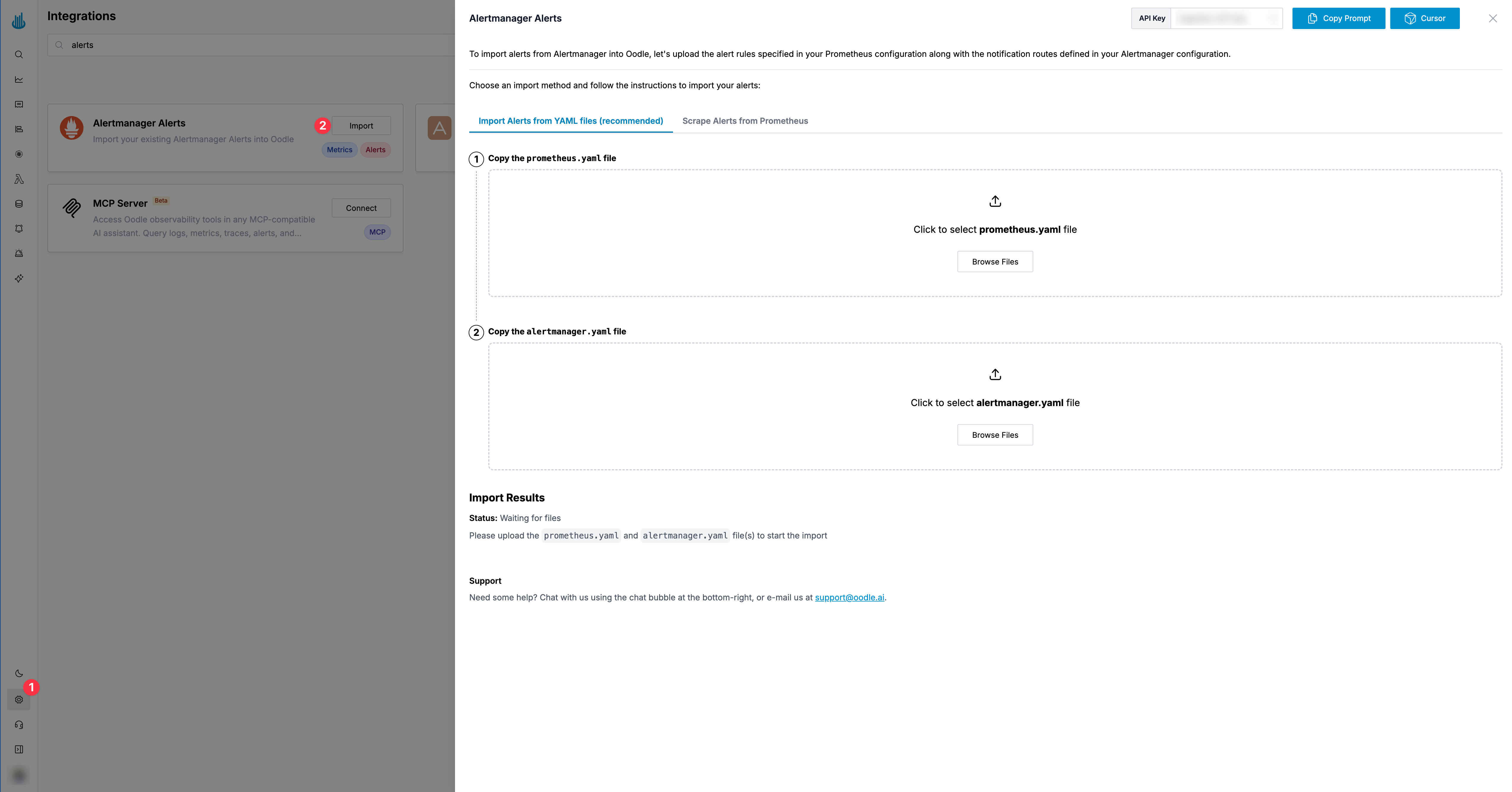 Alertmanager File Upload
