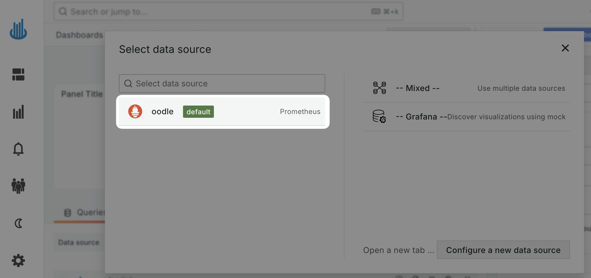 Select a data source